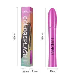 HANDAIYAN farbige wasserfeste langlebige Volumen Mascara mit Verpackungsbox Groesse.