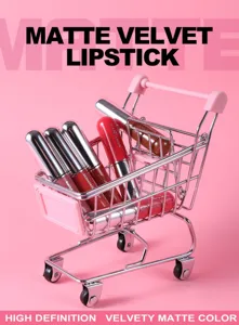 Handaiyan matte velvet liquid lipstick set, waterproof long-lasting 6pcs capsule lip gloss.