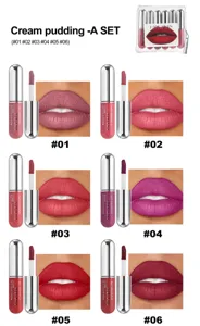 HANDAIYAN Capsule Matte Liquid Lipstick Cream Pudding 6-Piece Set Waterproof Lips