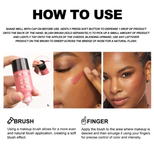 HANDAIYAN liquid blush press-type makeup tint radiant flush for natural face glow 6 colors.