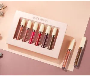 HANDAIYAN Set 6 Pezzi Rossetto Liquido Opaco Lunga Durata Velluto Lucidalabbra Trucco