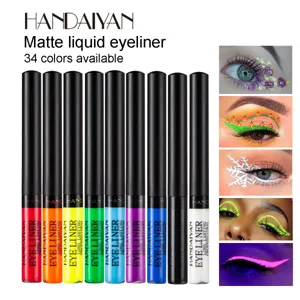 Eyeliner liquido opaco 34 colori vivaci lunga durata impermeabile trucco occhi cosmetico
