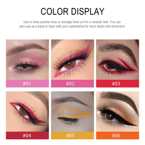Set 6 χρωματιστά μολύβια eyeliner gel, αδιάβροχο και ανεξίτηλο μακιγιάζ κύρια εικόνα.