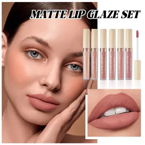 Set di rossetto liquido opaco 6 pz lucidalabbra in velluto a lunga durata trucco donna