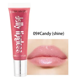 Vue détaillée du tube de gloss brillant HANDAIYAN montrant une texture et des teintes.