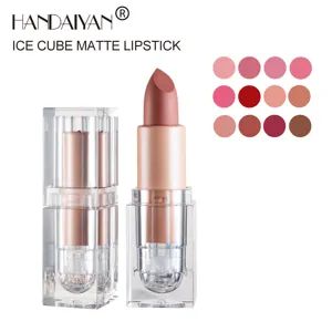 Handaiyan ice cube matte lipstick long lasting waterproof moisturizing nude lip makeup 1pcs
