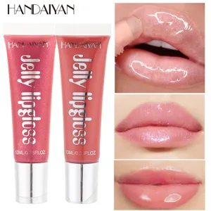 HANDAIYAN Jelly Lip Gloss Hydratant Brillant Lèvres Effet Miroir Gloss Liquide 10ml