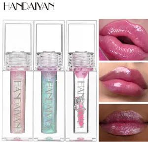 Color Changing Moisturizing Lip Gloss Pearlescent Lip Oil Clear Tinted Hydrating Shine Lip Makeup For Women