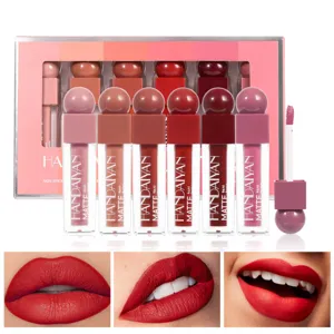 Handaiyan Matte Liquid Lipstick Set Waterproof Long Lasting Non-Stick Cup Velvet Lip Gloss Makeup Gift Box