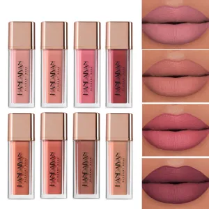 8 Colors Matte Liquid Lipstick Waterproof Long Lasting Lip Gloss Makeup Set Professional