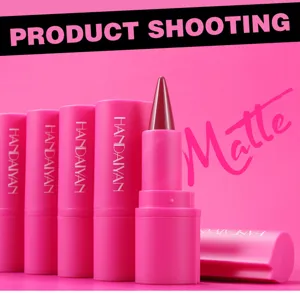 Handaiyan matte lip liner pencil set, pink packaging, long-lasting waterproof makeup.