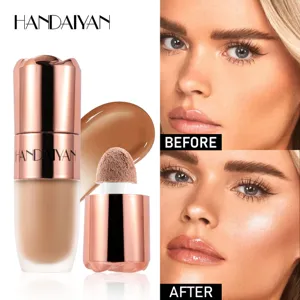 Vloeibare contour highlighter stick met sponsapplicator voor natuurlijke make-up en stralende huid