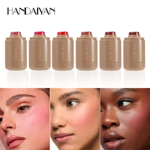 Handaiyan 6 Farben mattes Rouge Stift tragbare Lippen und Wangen Creme Make-up Stick.
