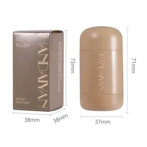 Handaiyan cremiger Pocket Blush Stick, tragbares 2-in-1 Lippen- und Wangen-Make-up für natürliches Finish.