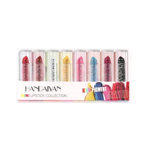 Handaiyan 8-piece mini matte lipstick set vibrant colorful waterproof long-lasting lip makeup