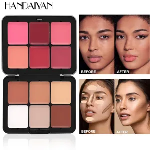 Multi-Color Iron Box Blush Palette Matte Blush Cream Contour Highlighter Facial Makeup Palette Portable Cosmetic