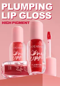 Brillant à lèvres miroir brillant Handaiyan pour lèvres pulpeuses, hydratation longue durée pigmentée.