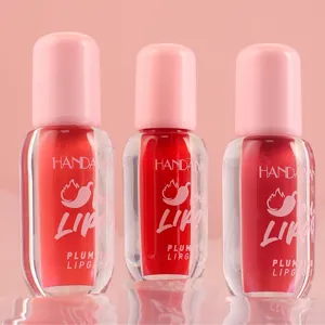 Set de gloss repulpant Handaiyan, rouge à lèvres liquide hydratant et brillant rouge.