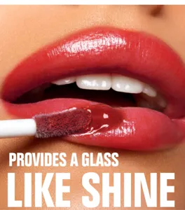 Vloeibare lipstick met glasachtige glans, hydraterende en langdurige lipgloss make-up.