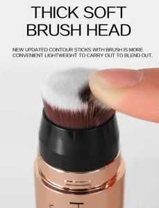 Stick per contouring a doppia estremità con morbido pennello trucco per una sfumatura facile.