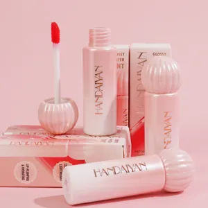 Handaiyan glanzende waterliptint detail met hydraterende formule en zachte applicator.