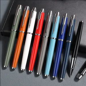 Bolígrafo de Gel de Metal de Lujo Color Morandi Bolígrafo de Firma de Oficina de Negocios Con Clip de Flecha Bolígrafo Roller de Escritura Suave Papelería de Regalo Corporativo
