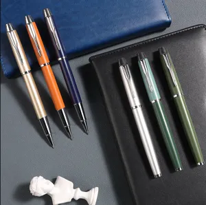 Juego de bolígrafos de gel metálicos color Morandi con cuadernos para regalos de oficina