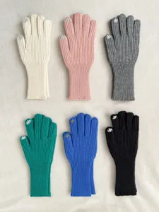 Winter Touchscreen Strick Fünffingerhandschuhe für Damen und Herren, warme Thermohandschuhe.
