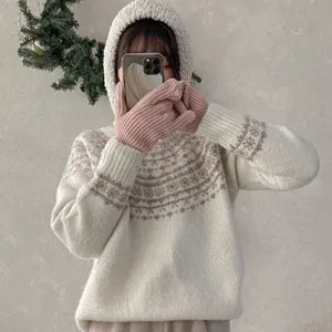 Gemütliche Winter Touchscreen Strickhandschuhe für Damen und Herren, warmer Stoff, modisch.