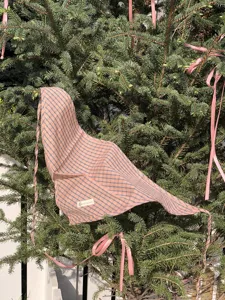 Gestreiftes Dreiecktuch im ländlichen Stil Haarband Baumwollstoff Outdoor niedlich Haarschmuck