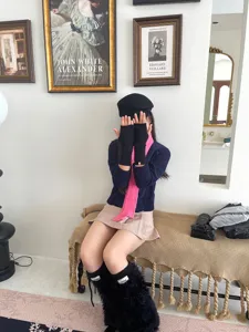 Koreanische Strick-Fingerlose Handschuhe für Damen, warme Winter-Woll-Halbfinger-Handschuhe.