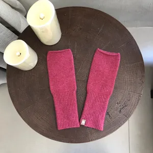 Gemütliche Damen Strick fingerlose Handschuhe, warme Wolle Handwärmer für kalte Wintertage.