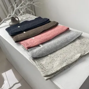 Herfst winter 100% wol gebreide sjaal gezellig warm effen kleur dikke mode nekwarmer dame