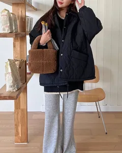 Stylish winter brown teddy fleece handbag for women, soft plush woven tote cross design.
