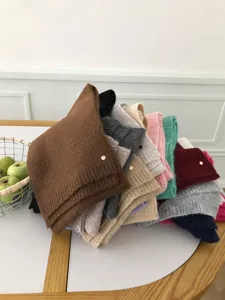 Gemütlicher einfarbiger Winter Wollschal, stilvoller Unisex koreanischer warmer Halswärmer.