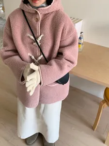 Cute women winter knit five-finger gloves in white, warm and stylish Korean style accessory.