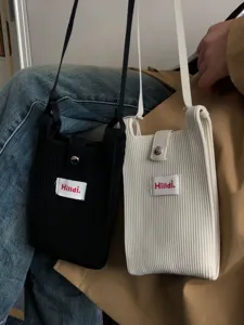 Bolso de hombro mini de punto minimalista coreano funda para teléfono móvil para mujer