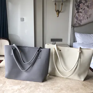 Grand sac cabas en tricot minimaliste nordique unie sac a epaule pour usage quotidien