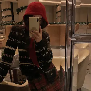 Cappello balaclava in maglia rossa inverno caldo termico cappuccio sciarpa combo donne giorno