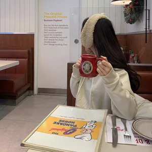 Cozy plush winter earmuffs for women, solid color soft warm ear warmers for cold weather outdoor.