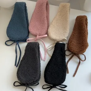 Winter warm plush earmuffs cozy fuzzy fleece ear warmer for women cute outdoor cold weather