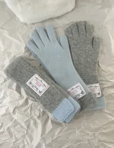 Gants d'hiver longs en tricot pour femmes, mitaines chaudes en laine douce pour temps froid.