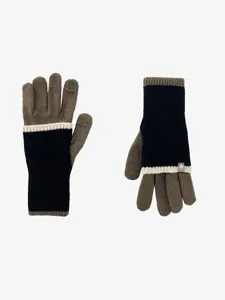 Dames winter lange gebreide handschoenen touchscreen thermisch winddicht voor buiten fietsen.