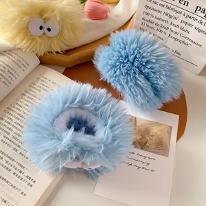 Süße Plüsch Handgelenkbänder mit großen Augen für Gesichtswäsche, weiche absorbierende Bänder.