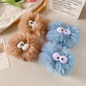 Flauschige Plüsch Waschbänder süße große Augen saugfähige Handgelenkbänder für Make-up