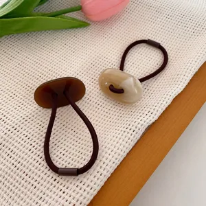 Koreaanse stijl ovale acryl haarelastiekjes set voor dames elegante elastische paardenstaart haar