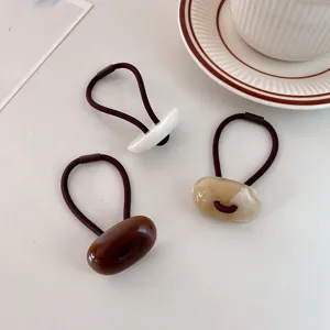 Set van ovale acryl haarelastiekjes, elegante haarelastiekjes voor de paardenstaart.