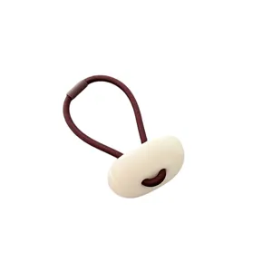 Acryl ovaal haar elastiek voor dames, elegante paardenstaart haarband en haaraccessoire.
