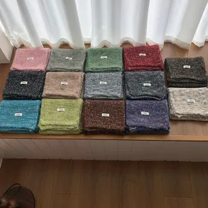 Sciarpa invernale in misto lana filato colorato screziato scialle caldo accessorio accogliente