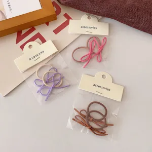 Σετ 2 λεπτά λαστιχάκια μαλλιών με φιόγκο, χαριτωμένα ελαστικά αξεσουάρ για αλογοουρά.